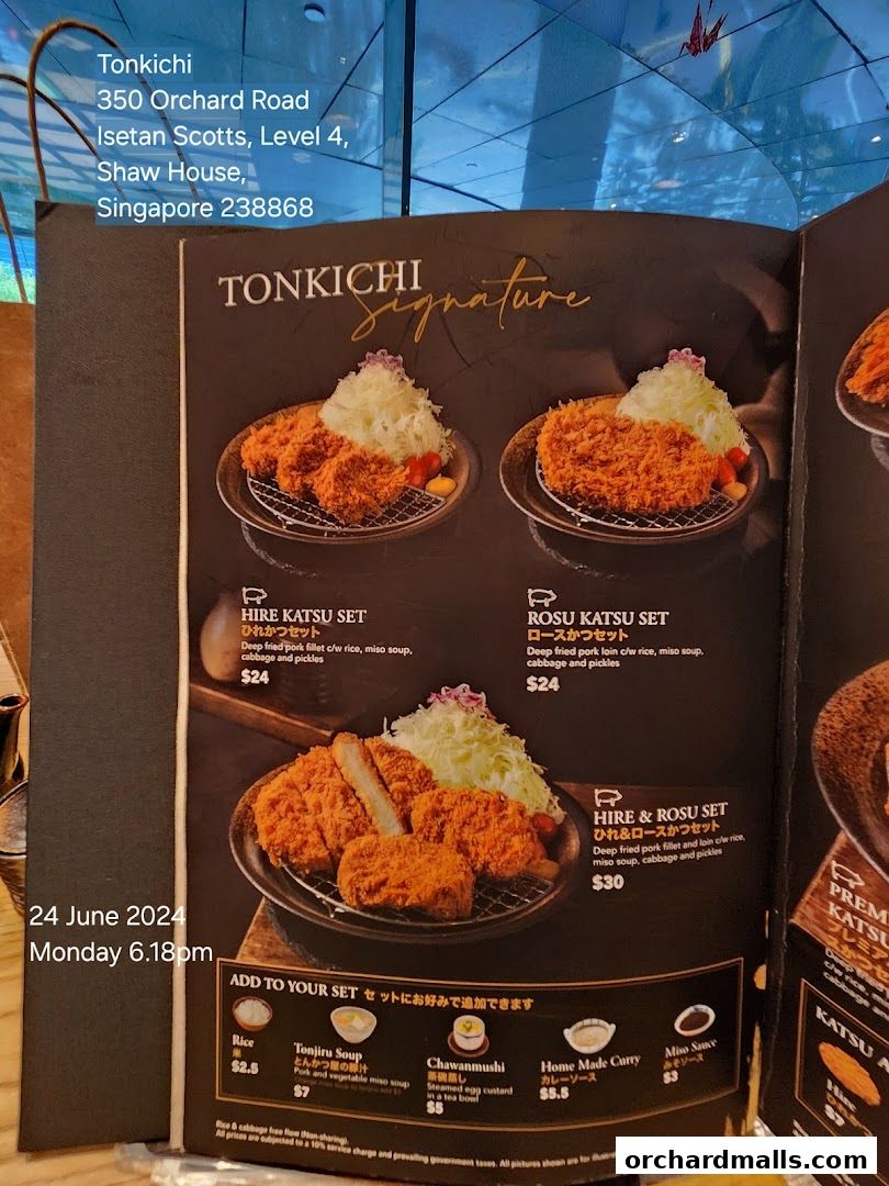 Menu page for とん吉 Tonkichi Isetan