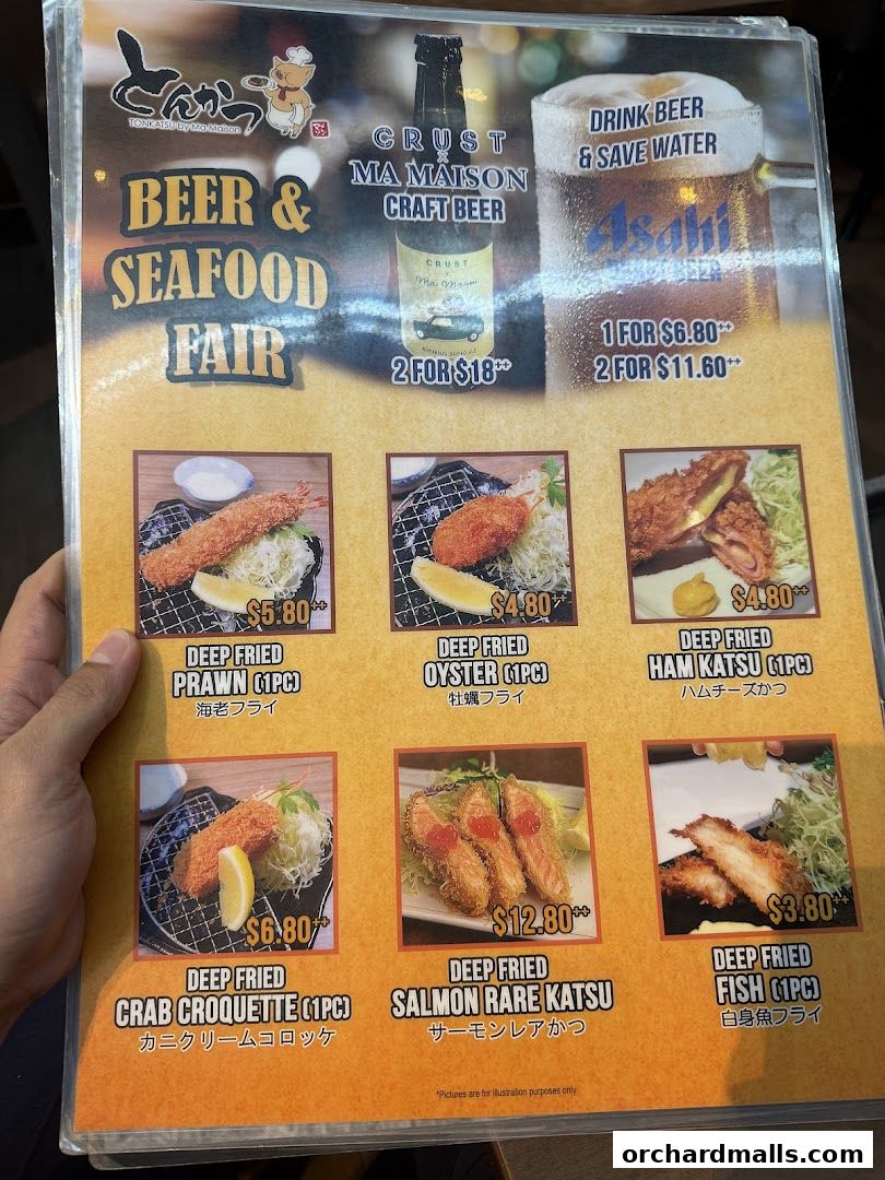 Menu page for Tonkatsu by Ma Maison  Mandarin Gallery