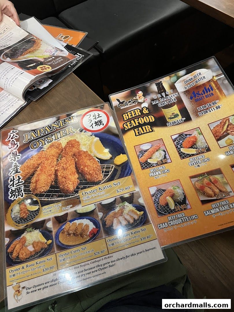 Menu page for Tonkatsu by Ma Maison  Mandarin Gallery