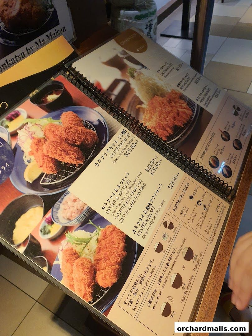 Menu page for Tonkatsu by Ma Maison  Mandarin Gallery