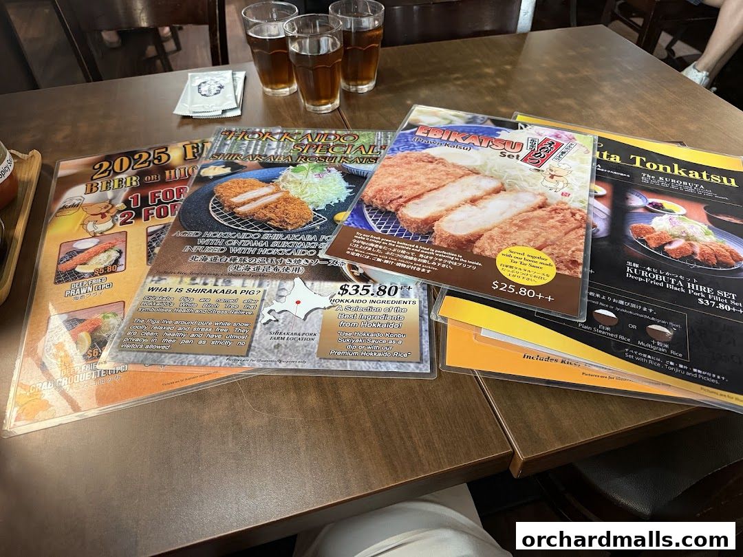 Menu page for Tonkatsu by Ma Maison  Mandarin Gallery