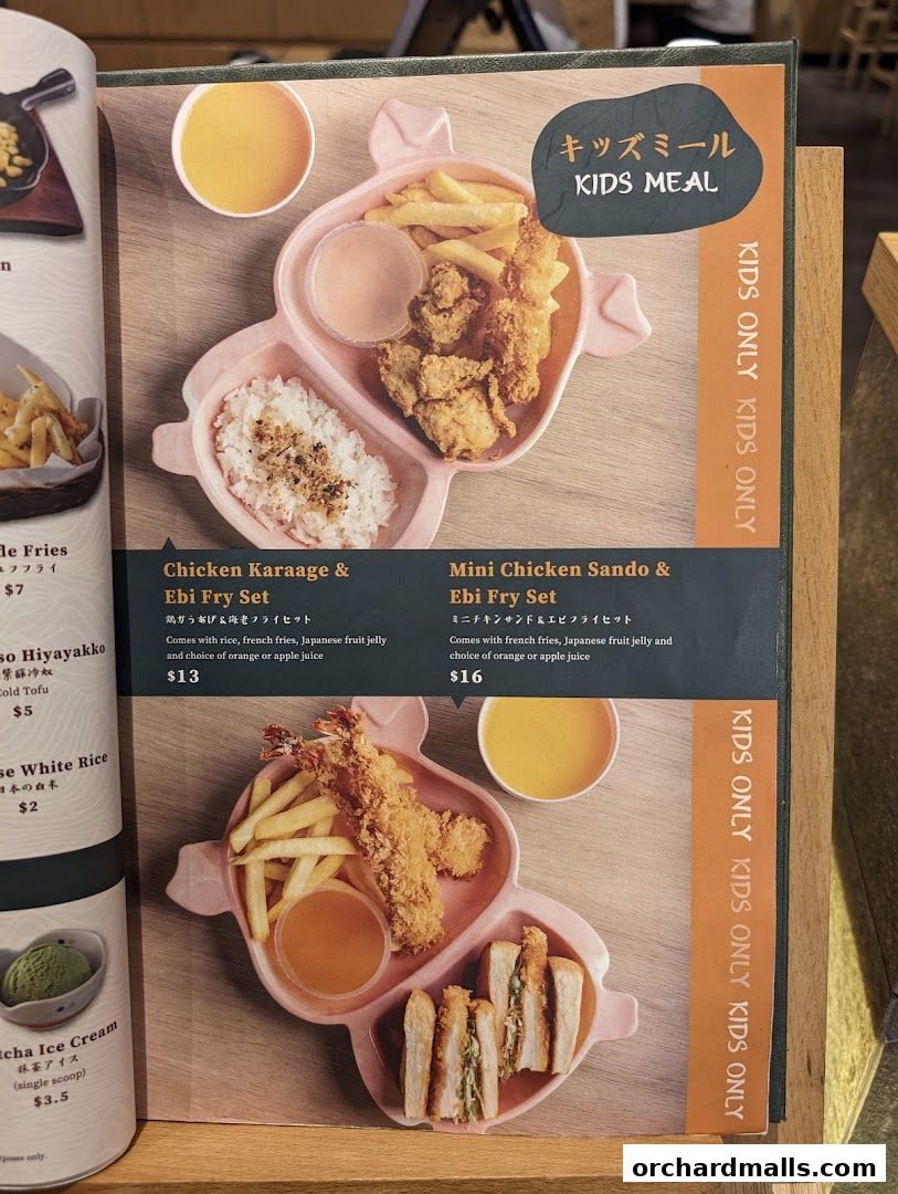 Menu page for Tonkatsu ENbiton 313Somerset