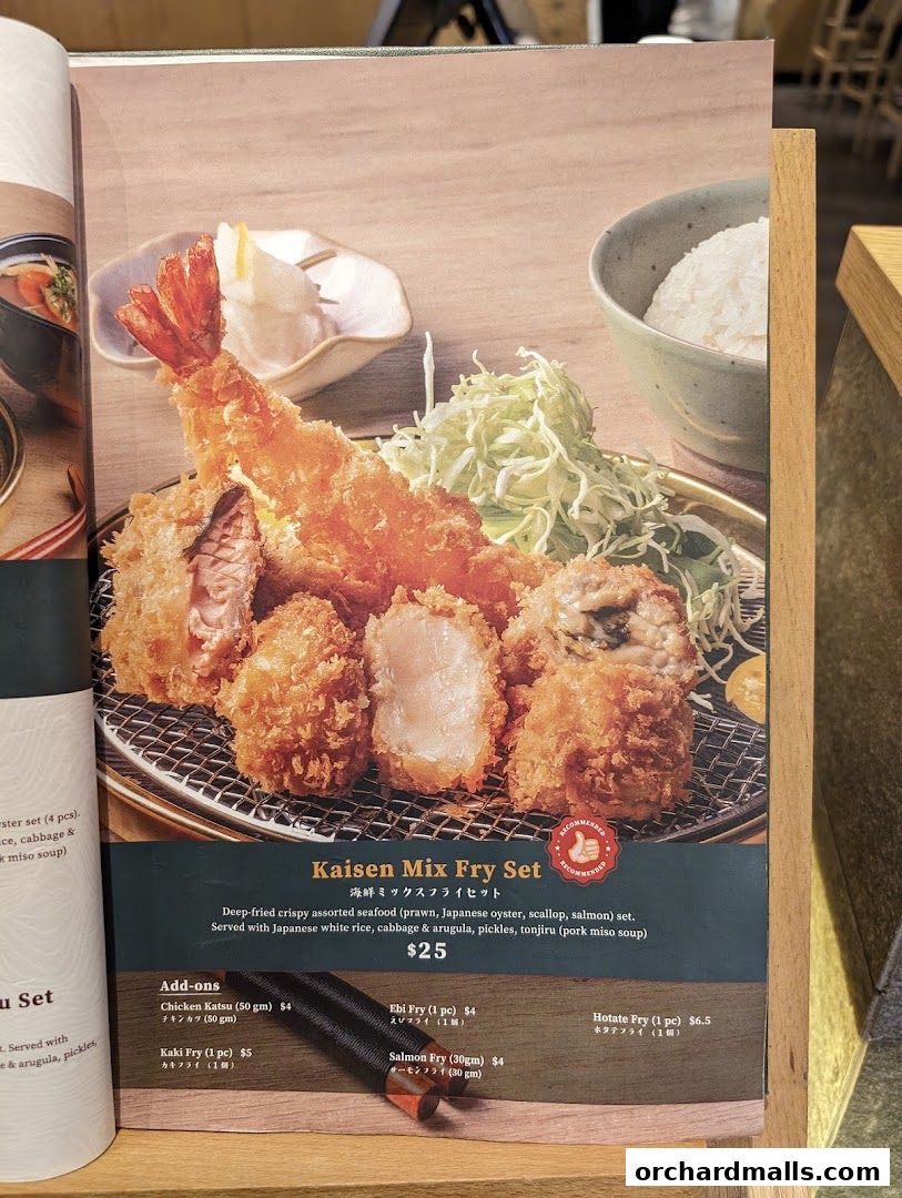 Menu page for Tonkatsu ENbiton 313Somerset
