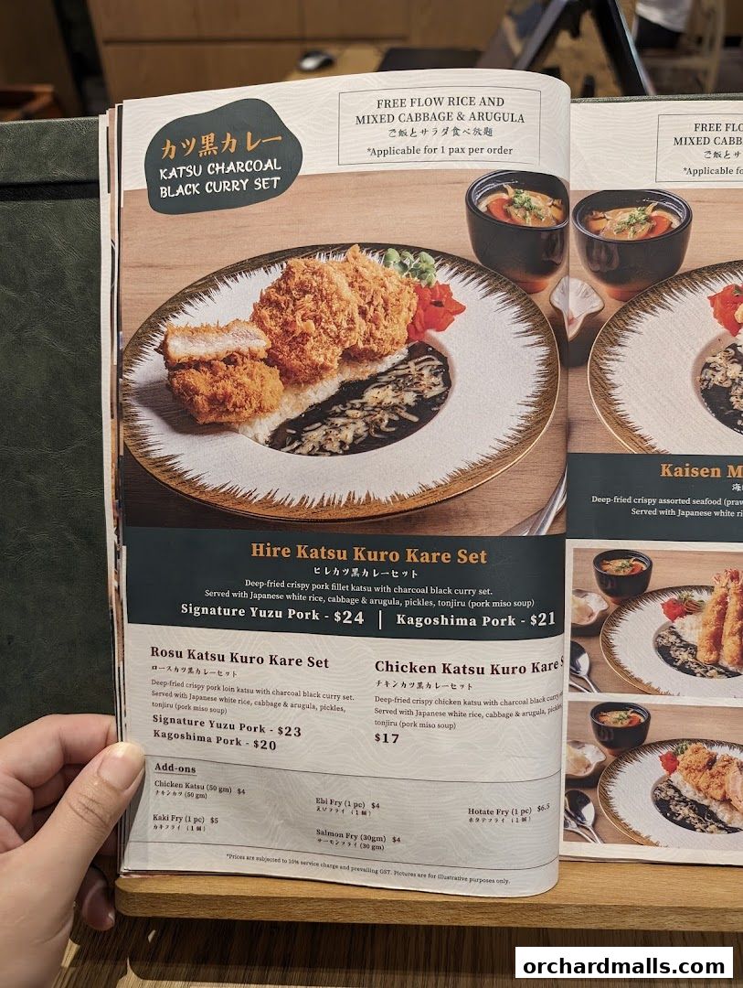 Menu page for Tonkatsu ENbiton 313Somerset