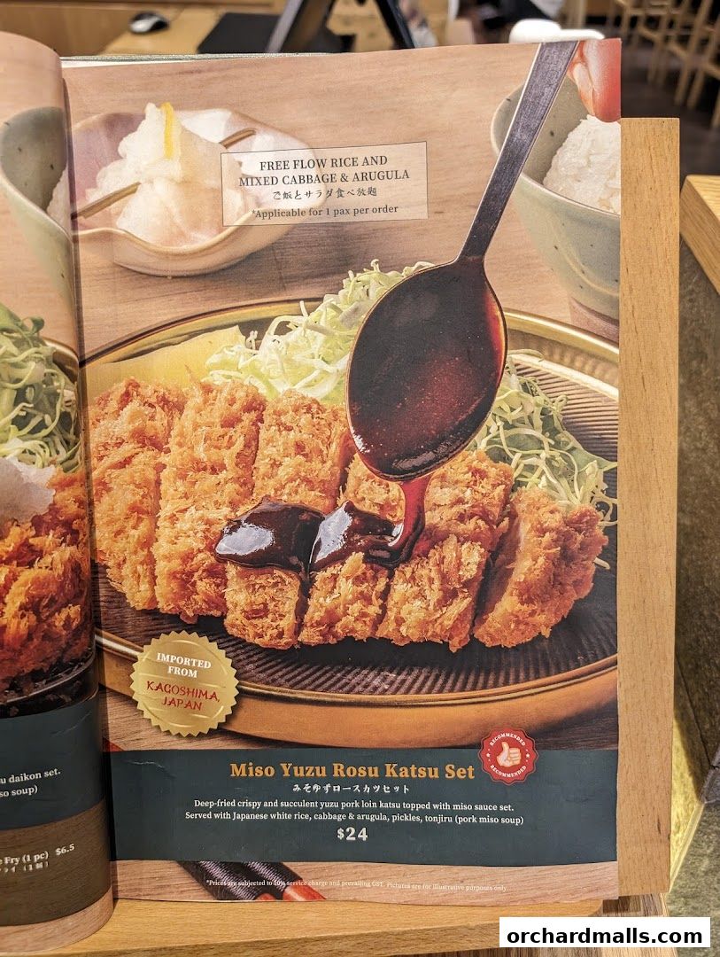 Menu page for Tonkatsu ENbiton 313Somerset