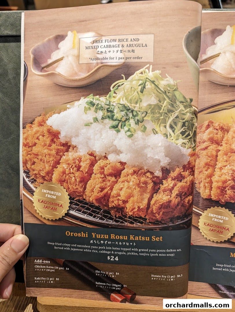 Menu page for Tonkatsu ENbiton 313Somerset