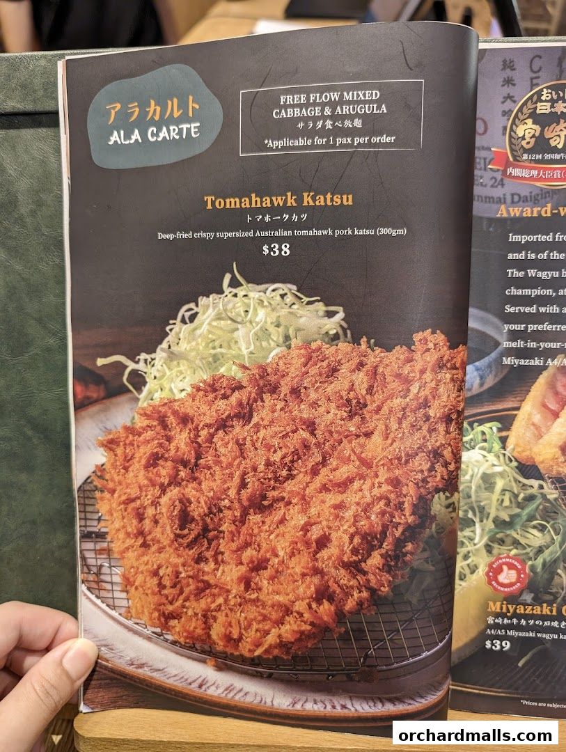 Menu page for Tonkatsu ENbiton 313Somerset