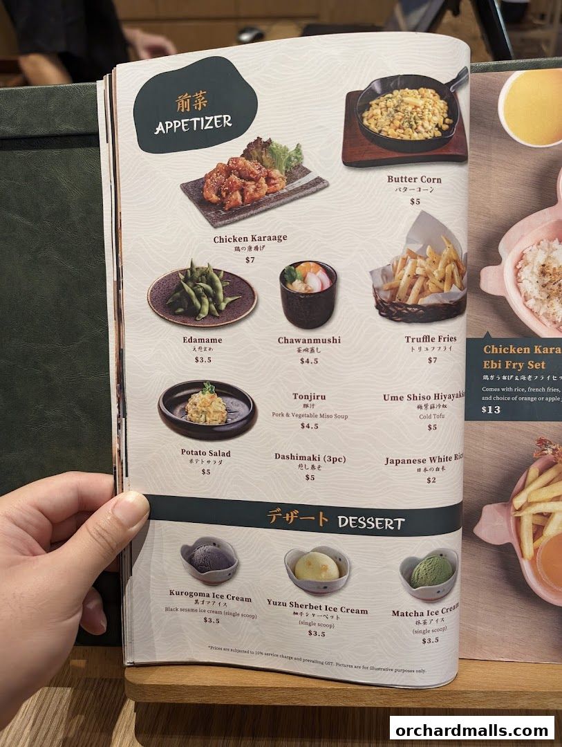 Menu page for Tonkatsu ENbiton 313Somerset