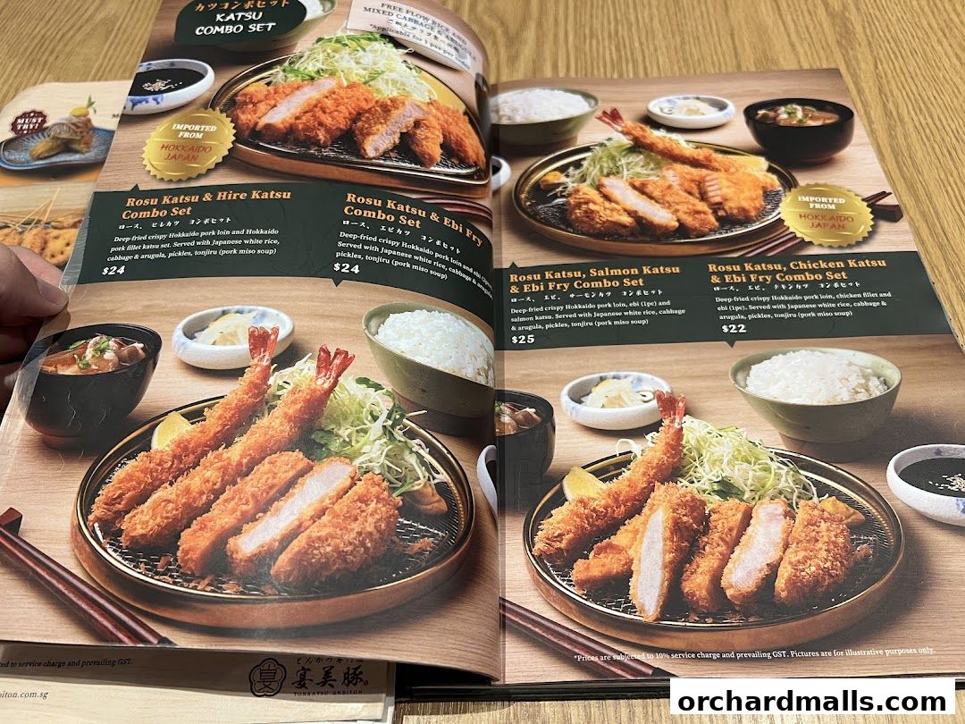 Menu page for Tonkatsu ENbiton 313Somerset
