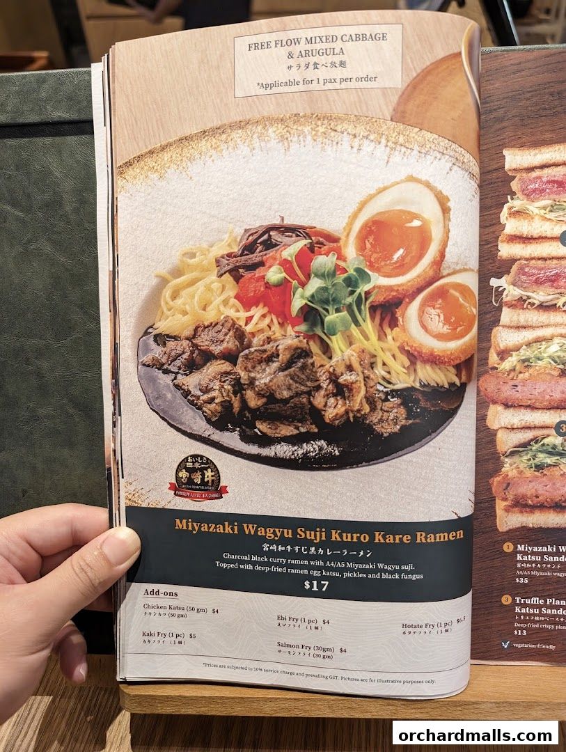 Menu page for Tonkatsu ENbiton 313Somerset