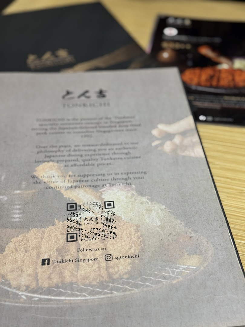 Menu page for Tonkichi