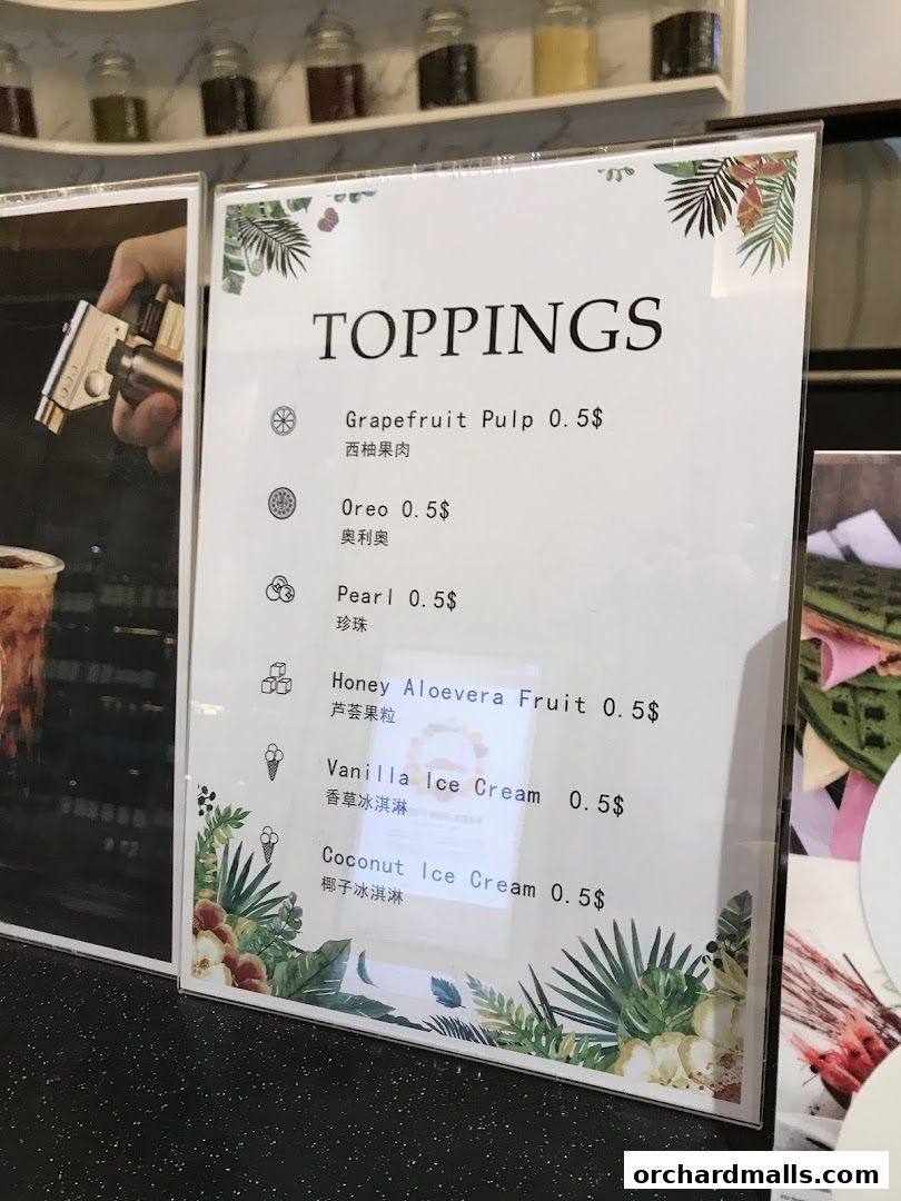 Menu page for Top Tea 一品