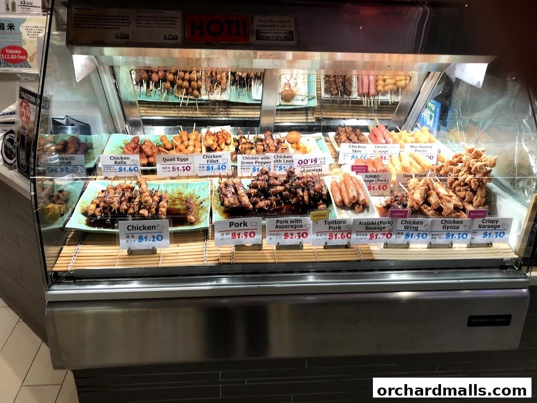 Menu page for TORI-Q Japanese Skewers