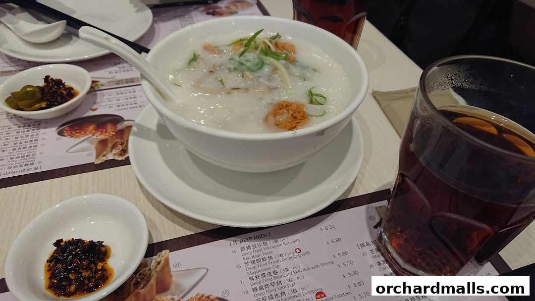 Menu page for Treasures Yi Dian Xin