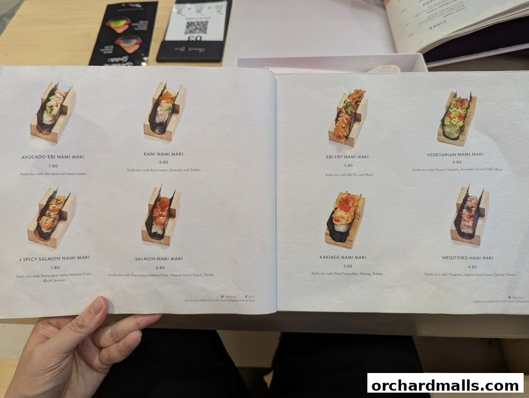 Menu page for Tsuta Japanese Soba Noodles - 313somerset