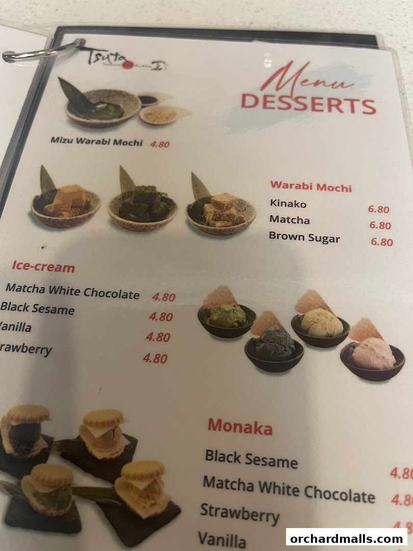 Menu page for Tsuta Japanese Soba Noodles - 313somerset