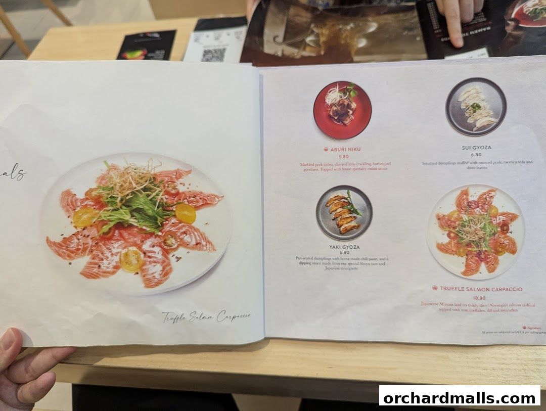 Menu page for Tsuta Japanese Soba Noodles - 313somerset