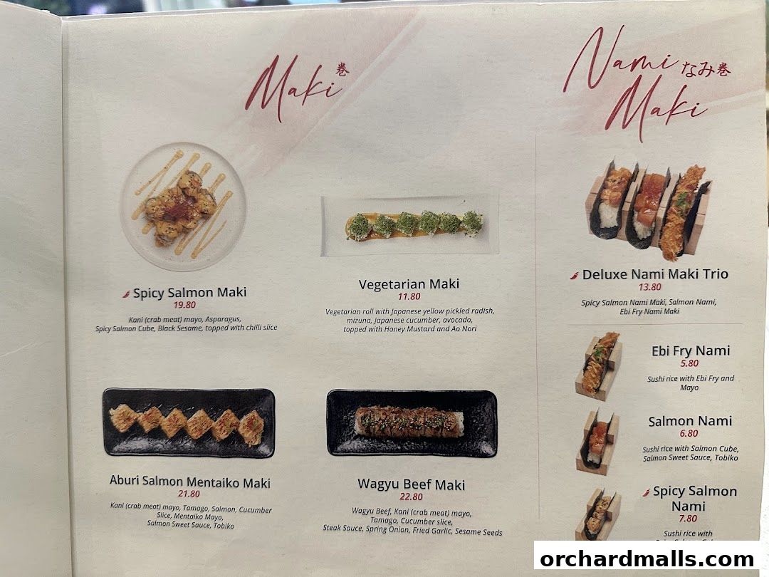 Menu page for Tsuta Japanese Soba Noodles - 313somerset