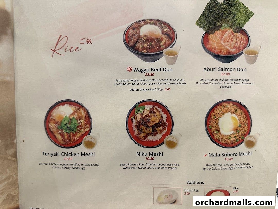 Menu page for Tsuta Japanese Soba Noodles - 313somerset