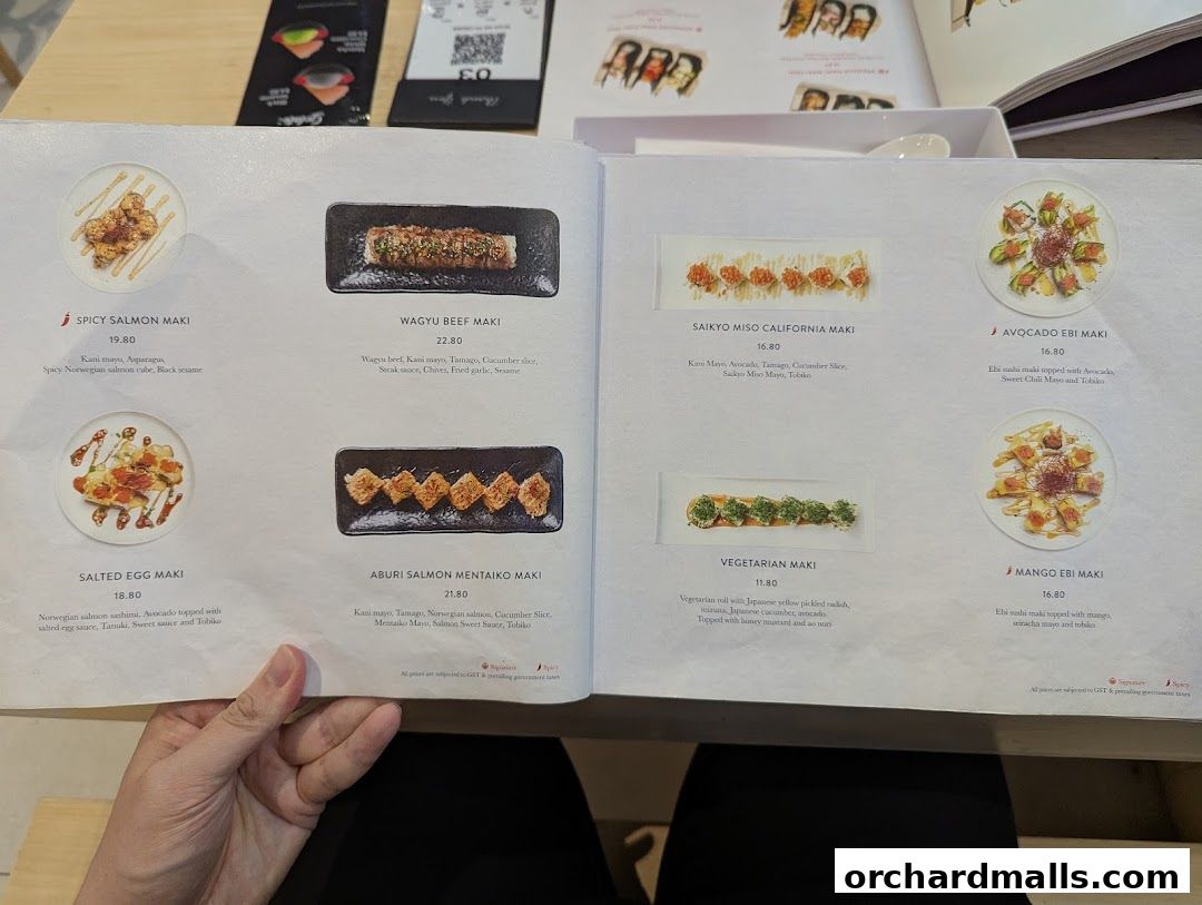 Menu page for Tsuta Japanese Soba Noodles - 313somerset