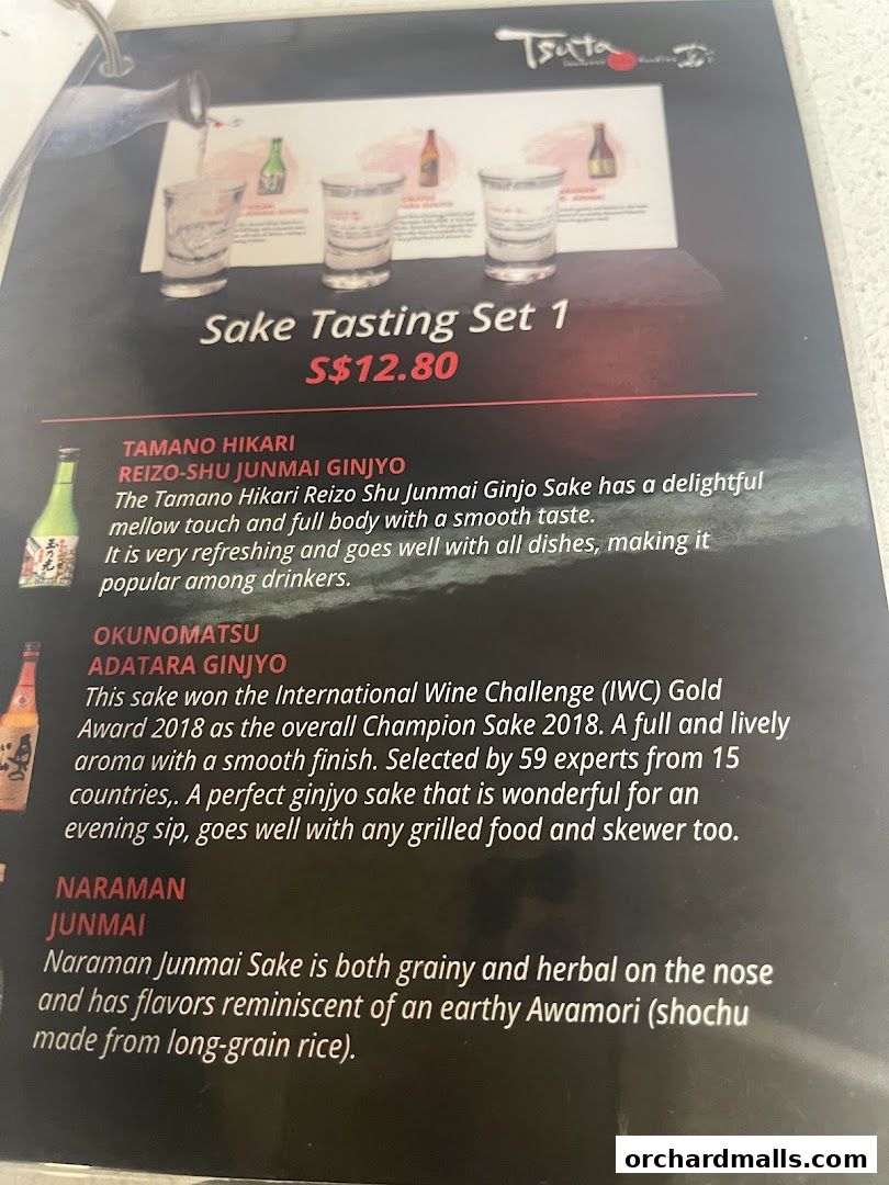 Menu page for Tsuta Japanese Soba Noodles - 313somerset