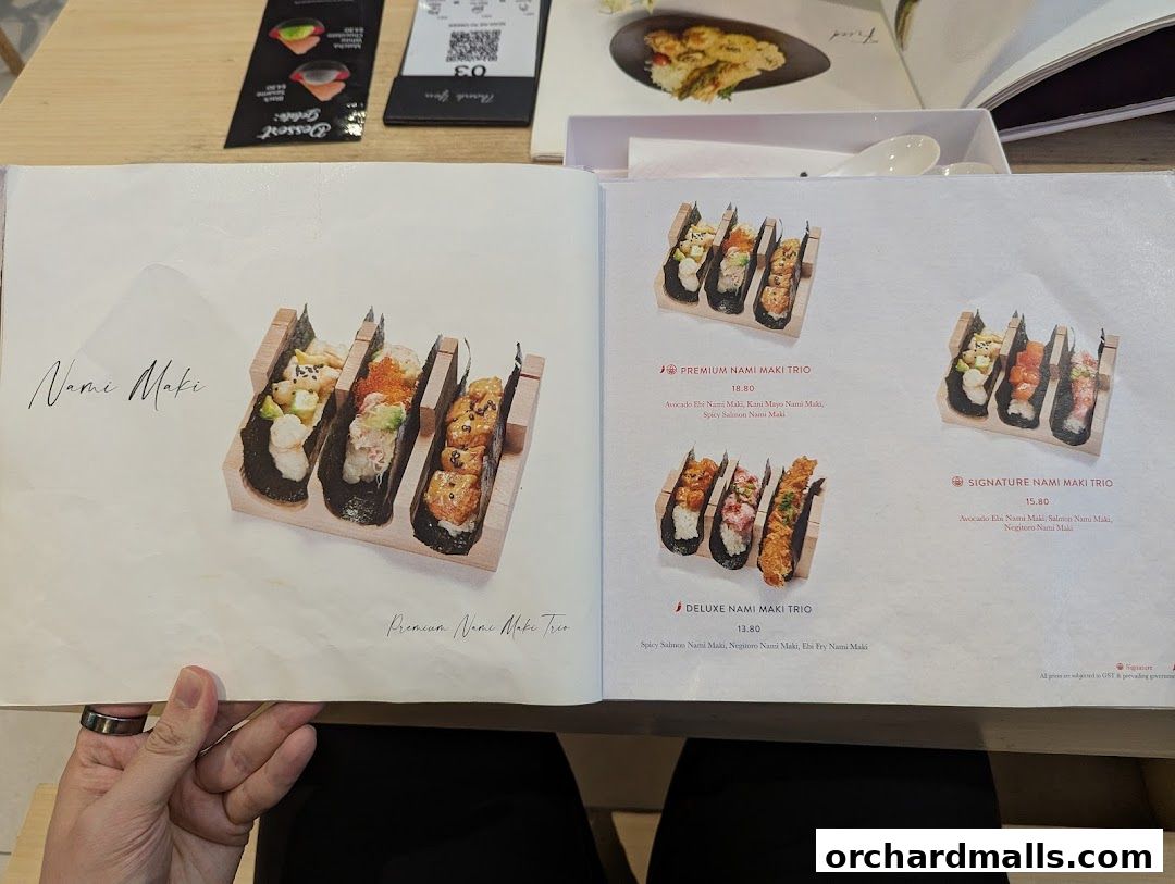 Menu page for Tsuta Japanese Soba Noodles - 313somerset