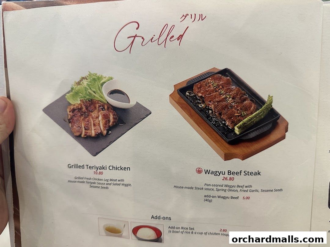 Menu page for Tsuta Japanese Soba Noodles - 313somerset