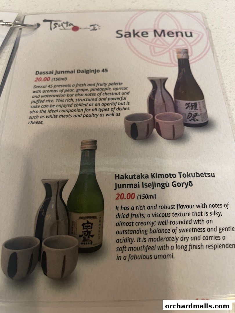 Menu page for Tsuta Japanese Soba Noodles - 313somerset