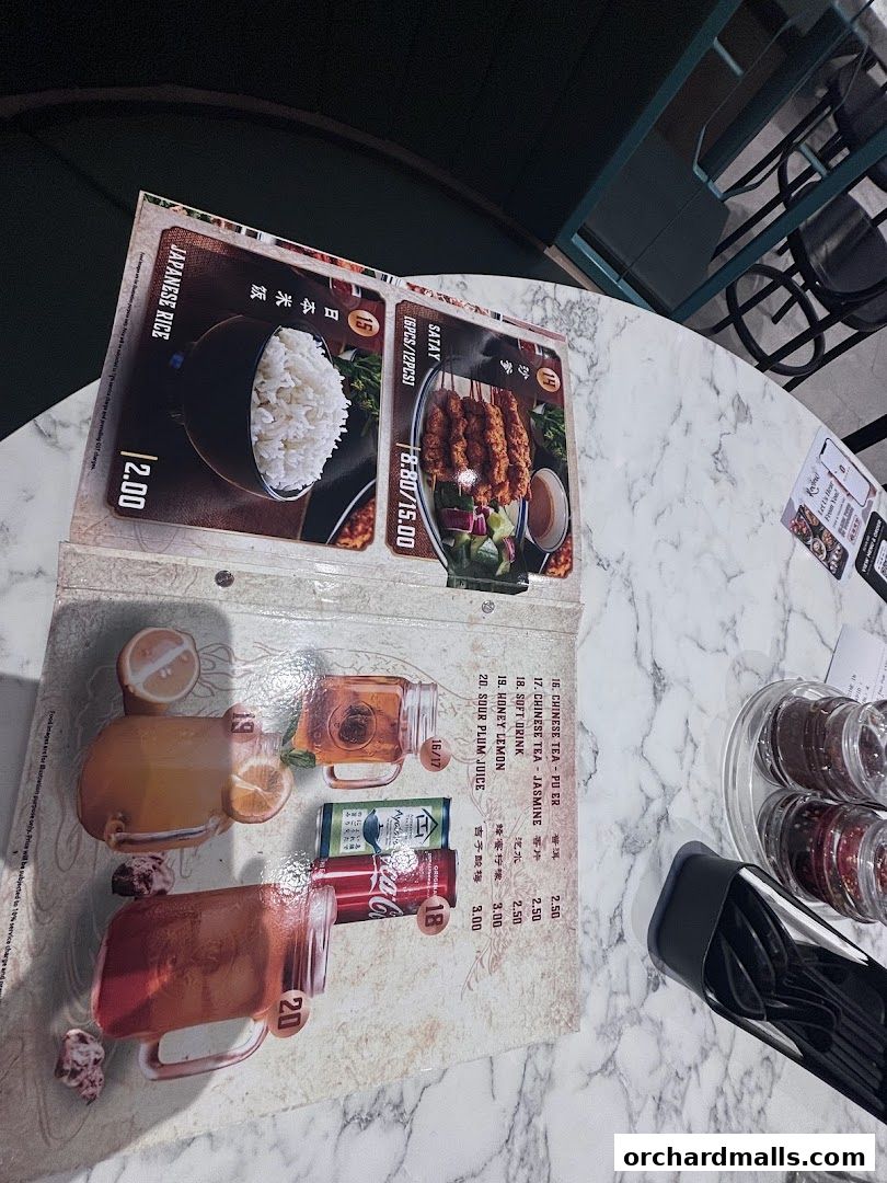 Menu page for Tun Xiang Hokkien Delights Wisma Atria