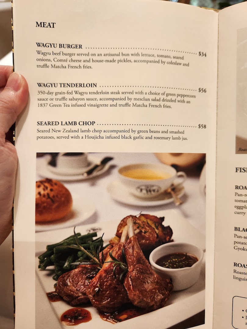 Menu page for TWG Tea at ION Orchard
