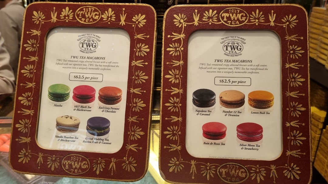 Menu page for TWG Tea at ION Orchard