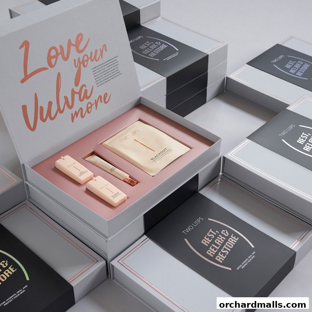 A gift box from TWO LIPS containing skincare products and a face mask.