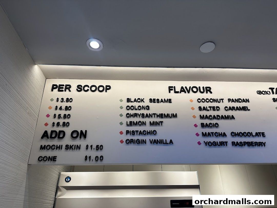 Menu page for Vanda Botanical Desserts 313somerset