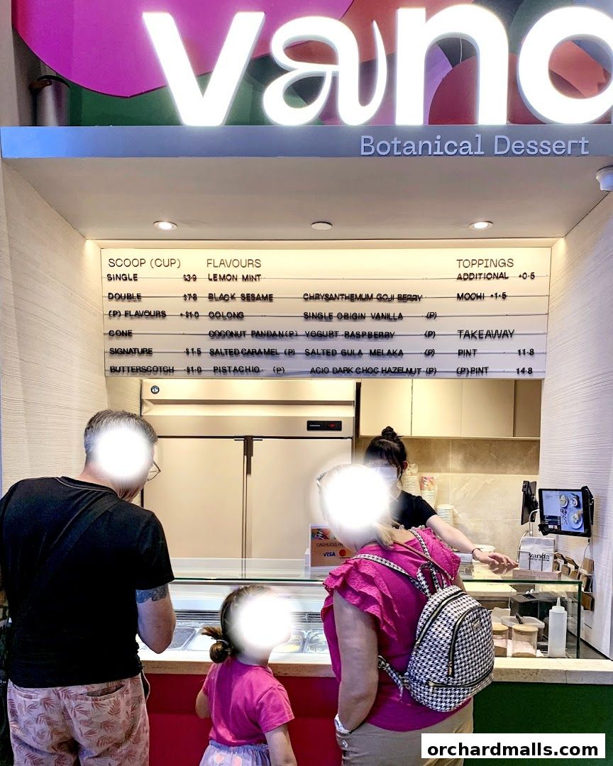 Menu page for Vanda Botanical Desserts 313somerset