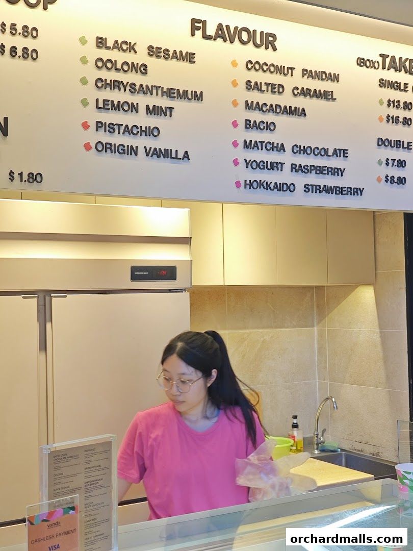 Menu page for Vanda Botanical Desserts 313somerset