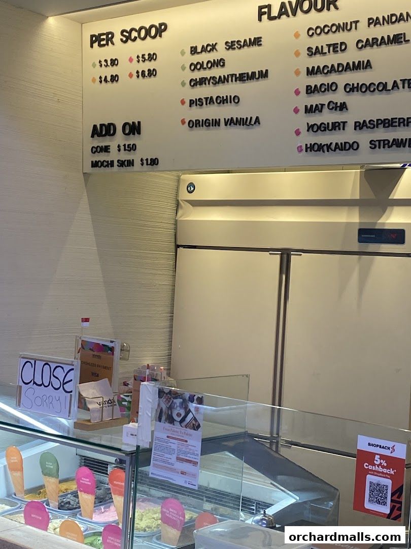 Menu page for Vanda Botanical Desserts 313somerset