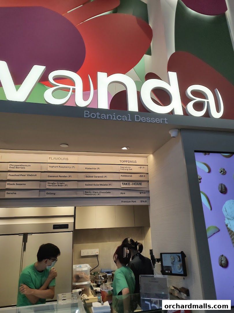 Menu page for Vanda Botanical Desserts 313somerset