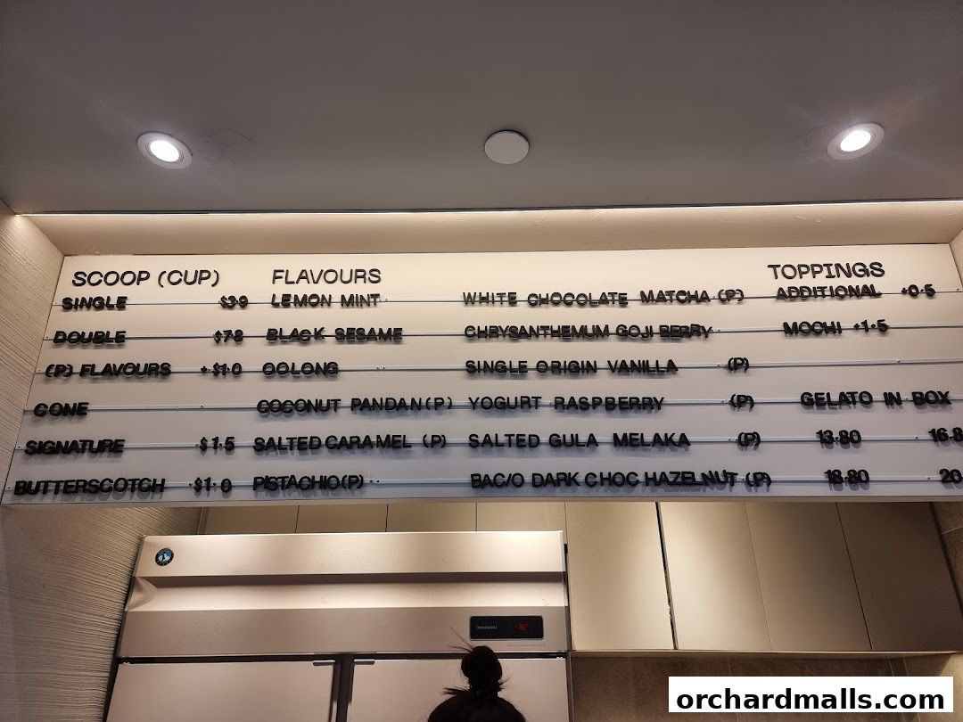 Menu page for Vanda Botanical Desserts 313somerset