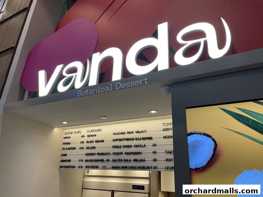 Menu page for Vanda Botanical Desserts 313somerset