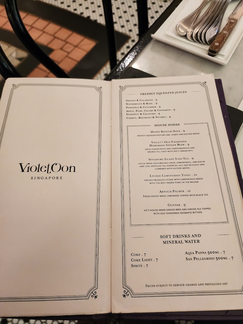 Menu page for Violet Oon at ION Orchard