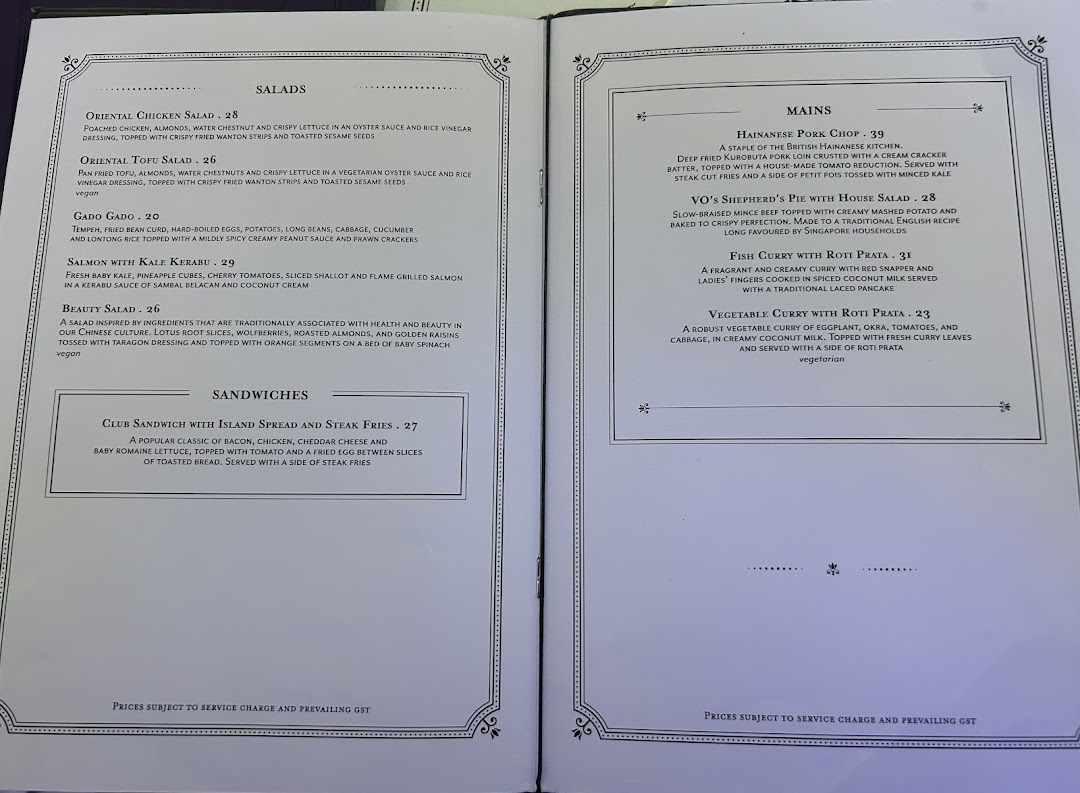 Menu page for Violet Oon at ION Orchard