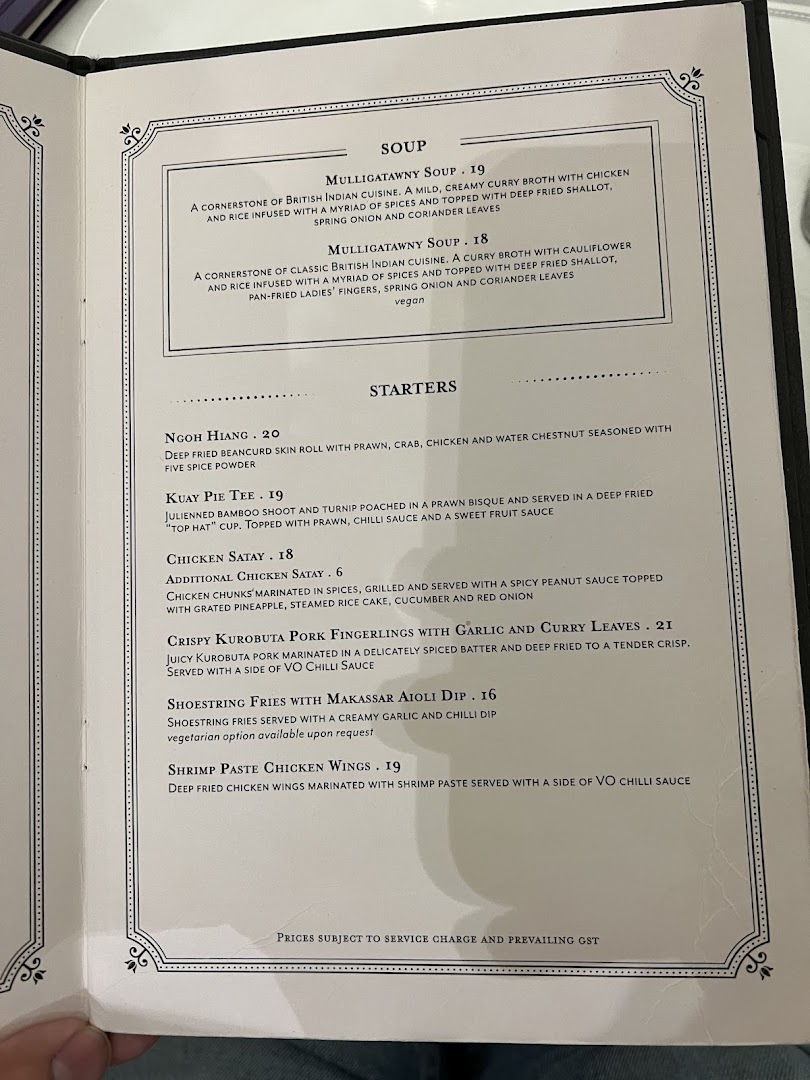 Menu page for Violet Oon at ION Orchard