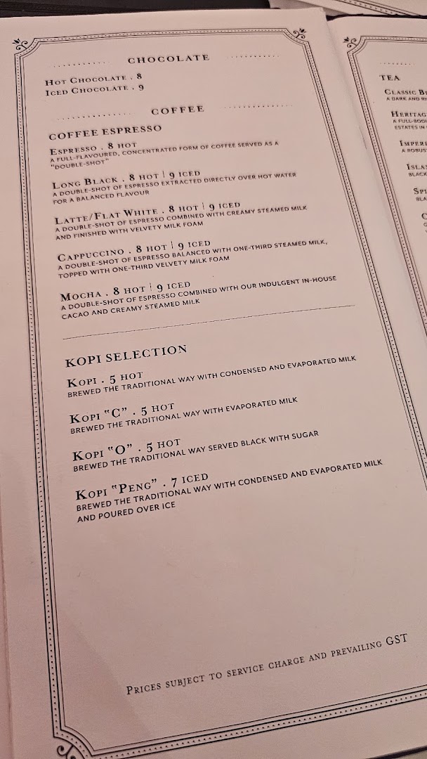 Menu page for Violet Oon at ION Orchard