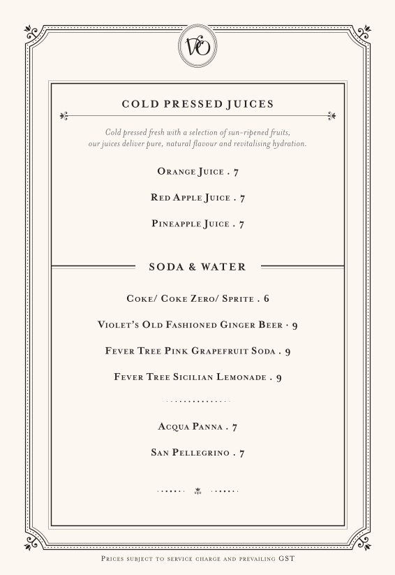 Menu page for Violet Oon at ION Orchard