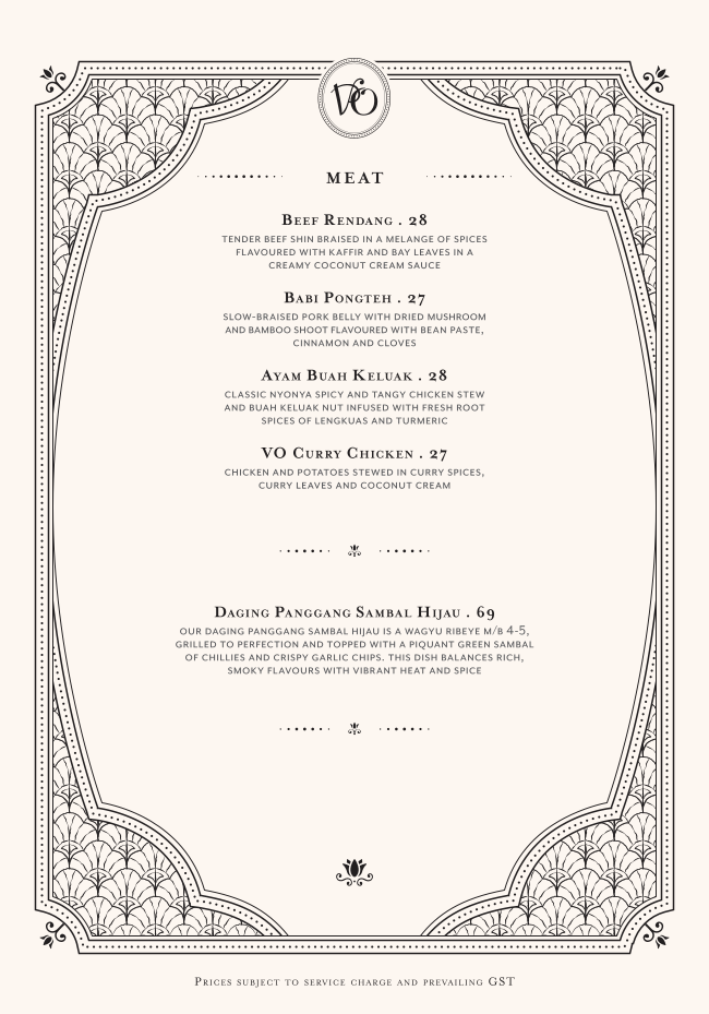 Menu page for Violet Oon at ION Orchard