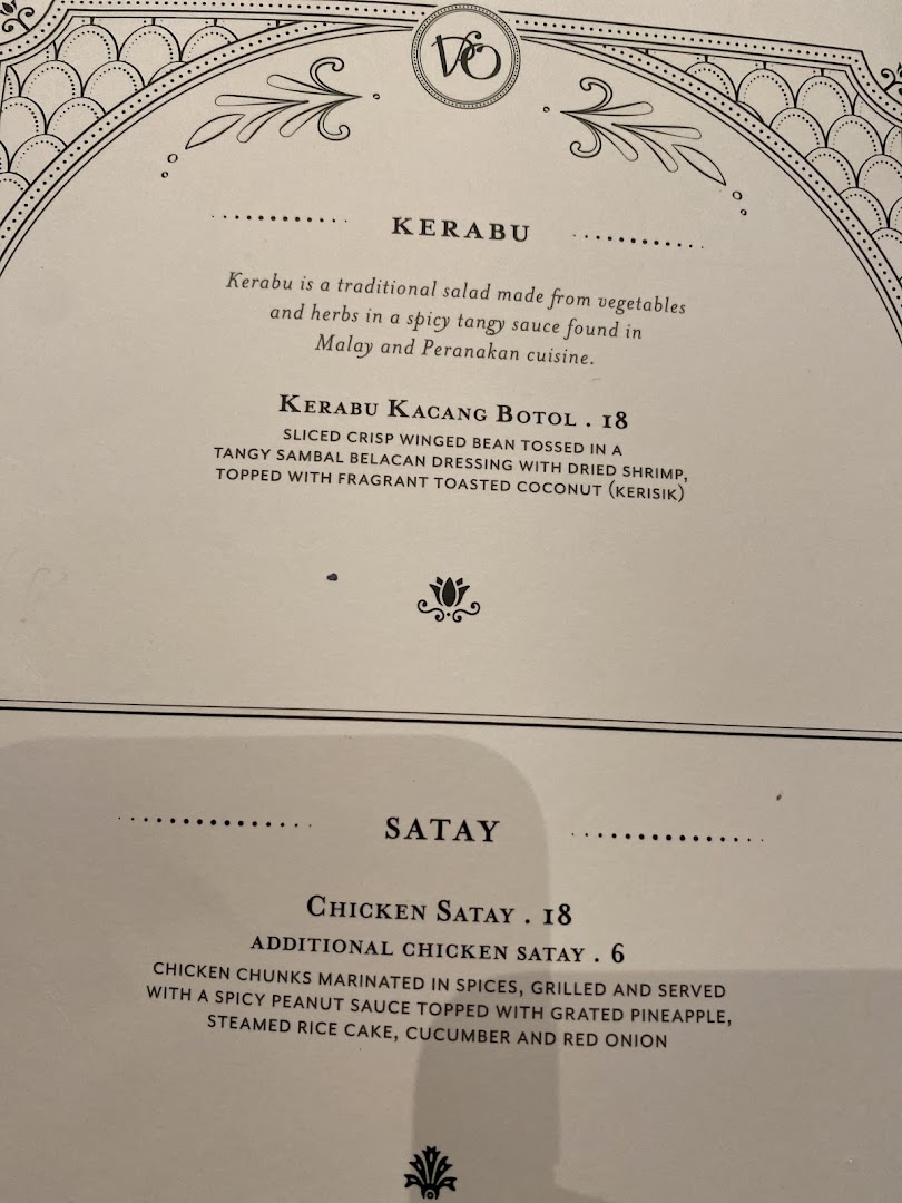 Menu page for Violet Oon at ION Orchard