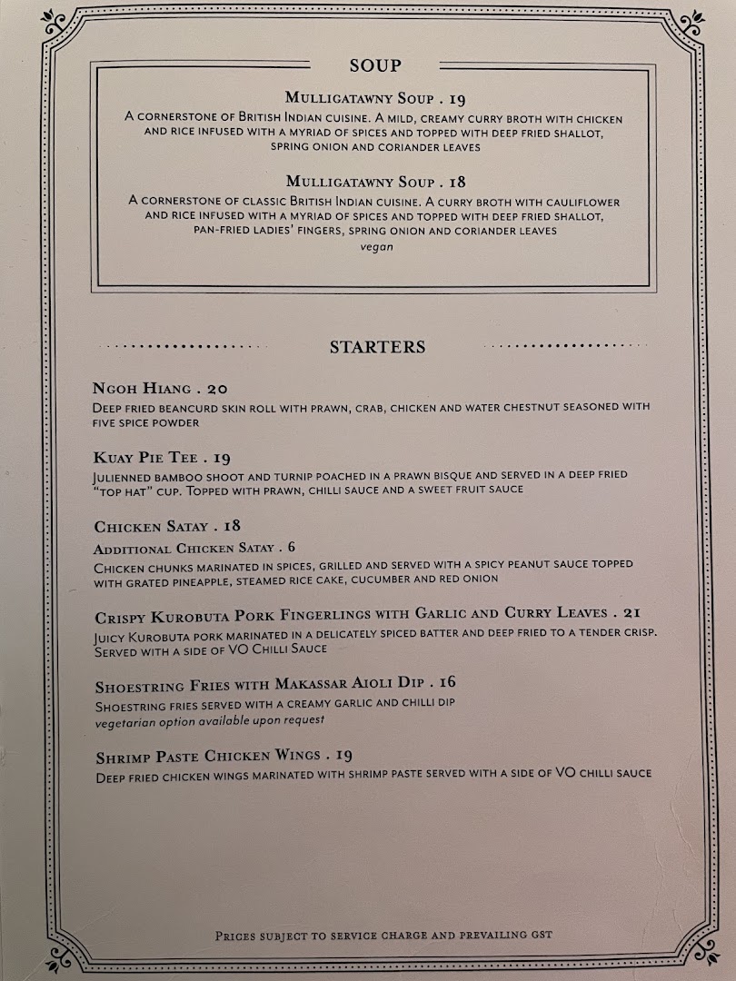 Menu page for Violet Oon at ION Orchard