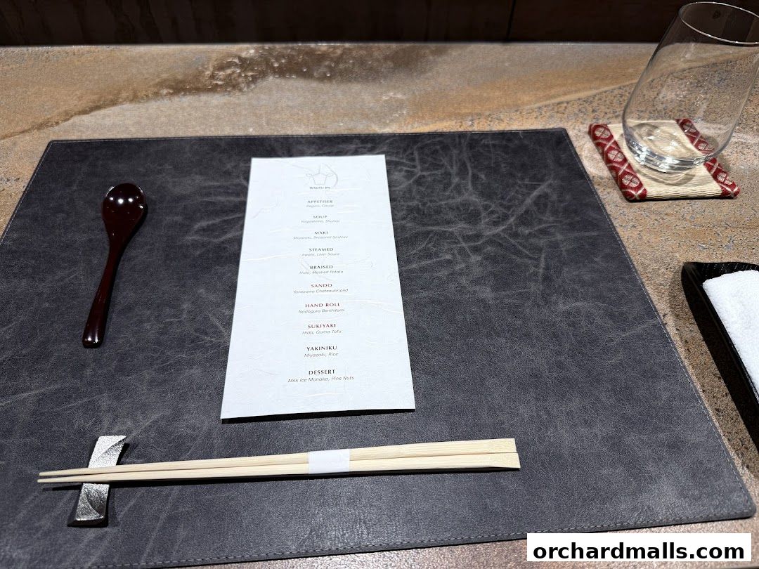 Menu page for Wagyu Jin