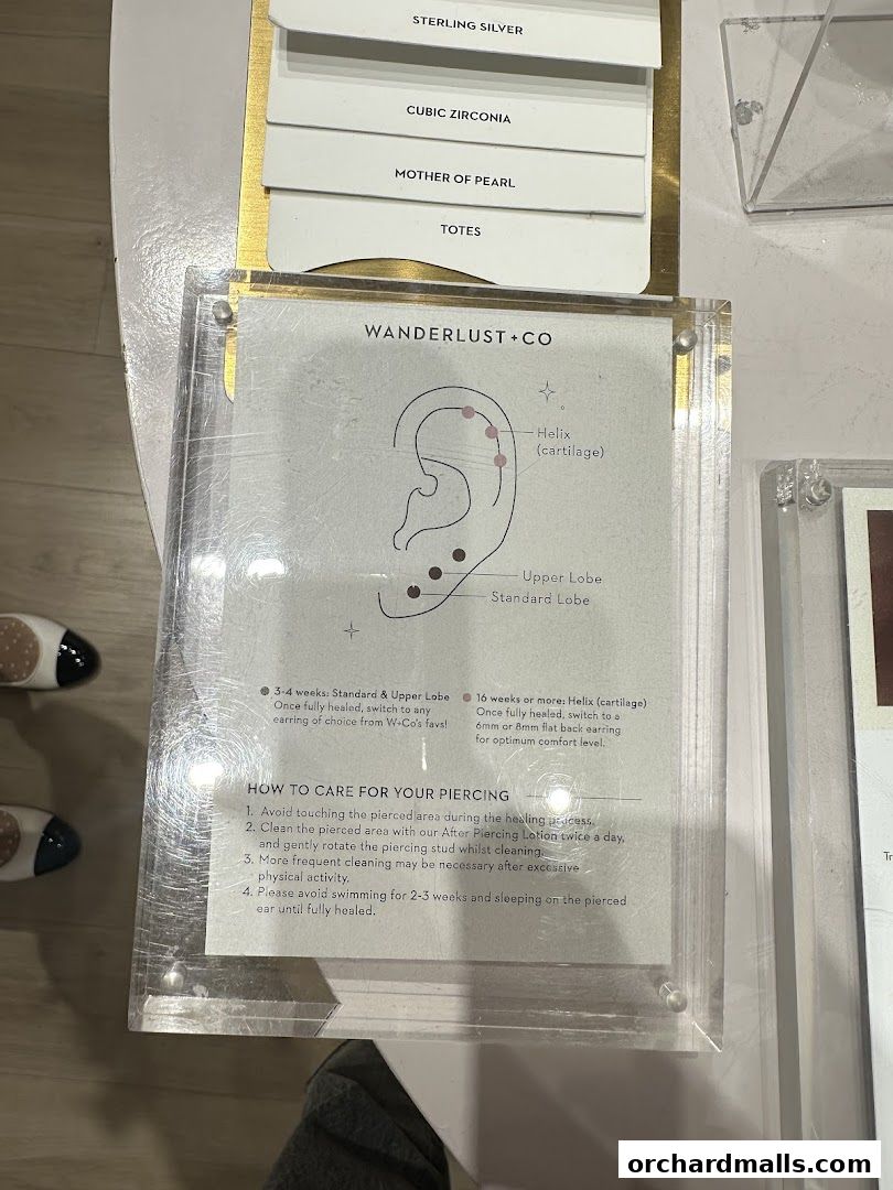 A guide to ear piercing care and healing times from Wanderlust + Co.