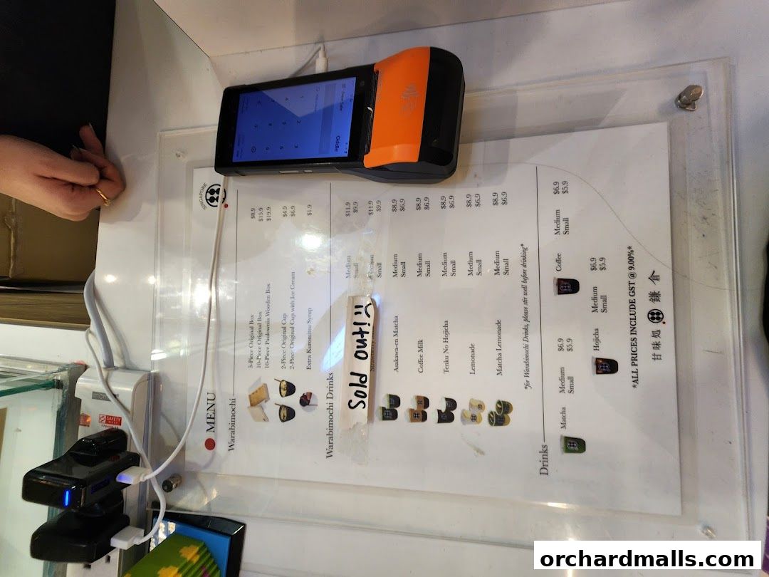 Menu page for Warabimochi Kamakura